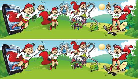 Existen 10 errores en cada una de las siguientes imágenes –  Puedes encontrarlas?