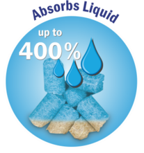 CHIPSI absorbs liquids